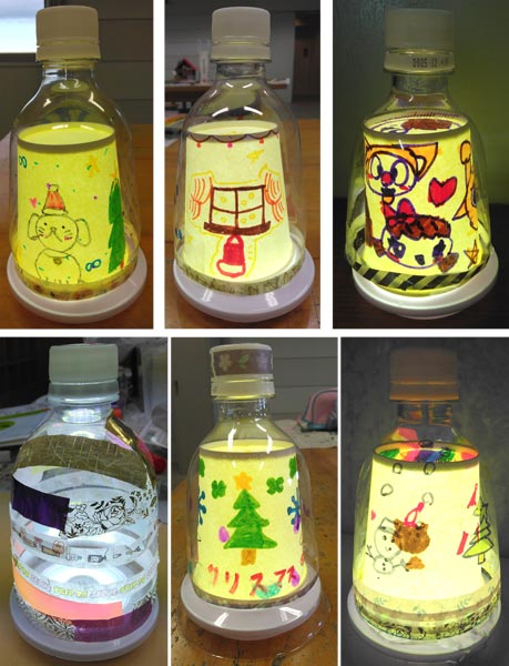 ペットボトル工作 オリジナルランプ 制作画像3