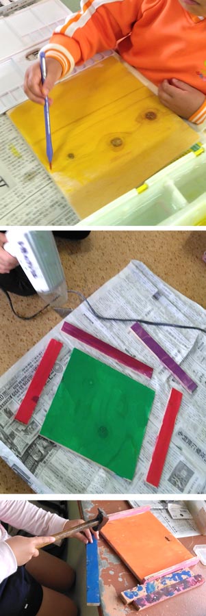 木材で作る手作りのビー玉転がし(組み立て)